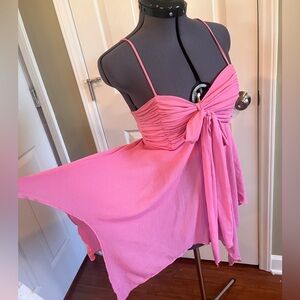 Spaghetti strap top with flutter style skirt